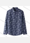 Wholesale Men's Collared Floral Print Long Sleeve Button Down Casual Shirt - Liuhuamall