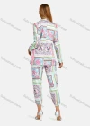 Wholesale Women's Fashion 2 Piece Roll Neck Button Front Long Sleeve Blazer and Cropped Ankle-Tie Pant - Liuhuamall