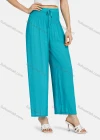 Wholesale Women's Casual Drawstring Shirred Plain Wide Leg Trouser - Liuhuamall