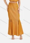 Wholesale Women's Casual Plain Collared Rhinestone Crop Top & Ruffle Split Hem Maxi Skirt 2 Pieces Set - Liuhuamall