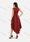 Wholesale Women's Pearl Decor Peter Pan Collar High Low Hem Short Cocktail Dress - Liuhuamall