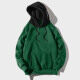 Men's Fashion Plain Thermal Drawstring Contrast Hoodie With Kangaroo Pocket Dark Green Clothing Wholesale Market -LIUHUA