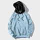 Men's Fashion Plain Thermal Drawstring Contrast Hoodie With Kangaroo Pocket Light Blue Clothing Wholesale Market -LIUHUA
