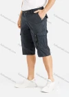 Wholesale Men's Casual Flap Pocket Zip Decor Plain Cargo Shorts 1701# - Liuhuamall