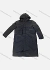 Wholesale Men's Casual Plain Long Sleeve Zipper Drawstring Hooded Mid Length Thermal Coat - Liuhuamall