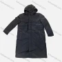 Wholesale Men's Casual Plain Long Sleeve Zipper Drawstring Hooded Mid Length Thermal Coat preview