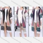 Wholesale Women's Linen Fringe Hem 3/4 Sleeve Tribal Print Midi Cardigan preview