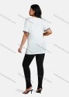 Wholesale Women's Elegant Round Neck Floral Embroidery Short Sleeve T-Shirt - Liuhuamall