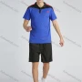 Wholesale Men's Sporty Colorblock Slim Fit Short Sleeve Striped Trim Workout Polo Shirt preview