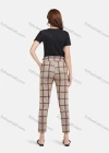 Wholesale Women's Casual Plaid Print Drawstring Waist Pencil Pants - Liuhuamall