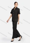 Wholesale Women's Casual Short Sleeve Shirt & Pleated Pants 2-Piece Set 9128-1# - Liuhuamall