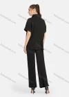 Wholesale Women's Casual Short Sleeve Shirt & Pleated Pants 2-Piece Set 9128-1# - Liuhuamall