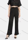Wholesale Women's Casual Short Sleeve Shirt & Pleated Pants 2-Piece Set 9128-1# - Liuhuamall
