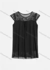 Wholesale Women's Casual Rhinestone Decor Embroidery Lace Appliques Cut Out Tank Top - Liuhuamall