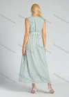 Wholesale Women's Casual V Neck Sleeveless Belted Ditsy Floral Maxi Dress - Liuhuamall