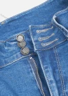 Wholesale Women's Casual Plain High Waist Button Closure Dual Pockets Skinny Jean - Liuhuamall