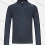 Wholesale Men's Workout Plain Long Sleeve Quarter Zip Mock Neck Sporty Sweatshirt 61187# preview