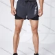 Wholesale Men's Athletic Workout 2-in-1 Letter Print Drawstring Elastic Waist Shorts 62210# Gray Guangzhou Clothing Wholesale Market & Suppliers -LIUHUAMALL