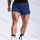 Wholesale Men's Athletic Workout 2-in-1 Colorblock Drawstring Elastic Waist Shorts 62219# Navy Guangzhou Clothing Wholesale Market & Suppliers -LIUHUAMALL