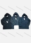 Wholesale Men's Casual Plain Warm Detachable Hood Snap Buttons Puffer Coat - Liuhuamall