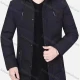 Wholesale Men's Casual Plain Warm Detachable Hood Snap Buttons Puffer Coat Navy Clothing Wholesale Market Liuhua