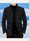 Wholesale Men's Casual Plain Warm Zipper Pockets Puffer Coat - Liuhuamall