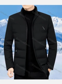 Wholesale Men's Casual Plain Warm Zipper Pockets Puffer Coat, LIUHUA CLOTHING WHOLESALE