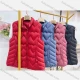 Wholesale Women's Casual Plain Warm Zipper Pockets Vest Puffer Coat Red Clothing Wholesale Market Liuhua