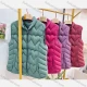 Wholesale Women's Casual Plain Warm Zipper Pockets Vest Puffer Coat Green Clothing Wholesale Market Liuhua
