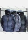 Wholesale Men's Casual Plain Warm Detachable Hood Puffer Coat - Liuhuamall
