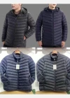 Wholesale Men's Casual Plain Warm Hood Zipper Pockets Puffer Coat - Liuhuamall