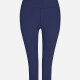 Women's Sporty High Waist Breathable Plain Short Leggings Navy Clothing Wholesale Market -LIUHUA