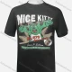 Wholesale Men's Cartoon Print Round Neck Short Sleeve Casual T-Shirt Black Clothing Wholesale Market Liuhua
