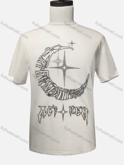Wholesale Men's Letter Print Round Neck Short Sleeve Casual T-Shirt