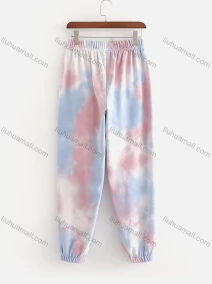 Wholesale Women's Casual Tie Dye Breathable Elastic Waist Pants, LIUHUA CLOTHING WHOLESALE