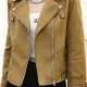 Women's Casual Lapel Long Sleeve Plain Leather Jacket Brown Clothing Wholesale Market -LIUHUA