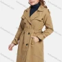 Wholesale Women's Casual Lapel Double Breasted Mid Length Trench Coat With Belt preview