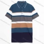 Wholesale Men's Casual Striped Colorblock Short Sleeve Polo Shirts 3664# preview