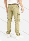 Wholesale Men's Casual Flap Pocket Zip Decor Plain Cargo Pant With Buckle Belt 9391# - Liuhuamall