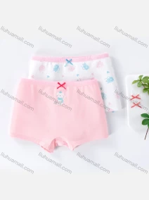Wholesale Girls Assorted Colors Lovely Graphic Underwear Boxer Panties (2 Pieces of Pack) GD201#, LIUHUA CLOTHING WHOLESALE