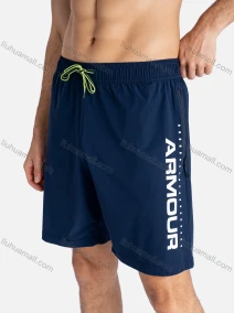 Wholesale Men's Sporty Letter Print Drawstring Zipper Pockets Shorts, LIUHUA CLOTHING WHOLESALE