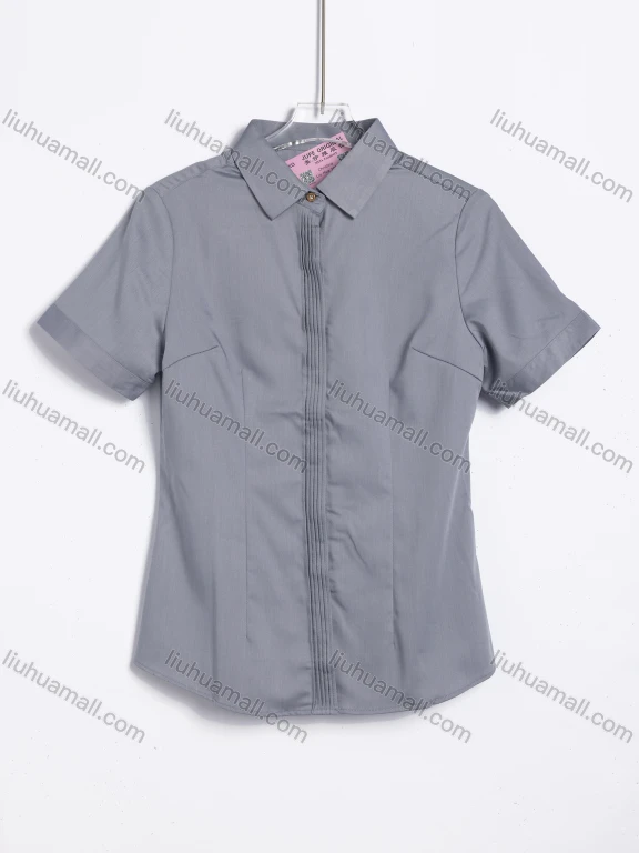 Wholesale Women's Casual Pleated Front Short Sleeve Shirt