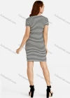 Wholesale Women's Casual Zebra Striped Sequin Round Neck Short T-Shirt Dress - Liuhuamall