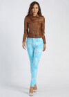 Wholesale Women's Fashion High Waist Tie Dye Patch Pocket Skinny Pant - Liuhuamall