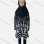 Wholesale Girls Vintage Long Sleeve Floral Print Midi Dress With Hijab preview