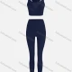 Wholesale Women's Sporty Quick Dry Tank Top & Leggings Sets Navy Clothing Wholesale Market Liuhua