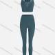Wholesale Women's Sporty Quick Dry Tank Top & Leggings Sets Dark Green Clothing Wholesale Market Liuhua