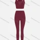 Wholesale Women's Sporty Quick Dry Tank Top & Leggings Sets Dark Red Clothing Wholesale Market Liuhua