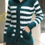 Wholesale Women's Casual Striped Button Front Dual Pocket Cardigan preview