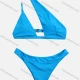 Wholesale Women's Summer Plain Asymmetrical Adjustable High Cut Sexy Bikini Beach Swimwear Blue Guangzhou Clothing Wholesale Market & Suppliers -LIUHUAMALL